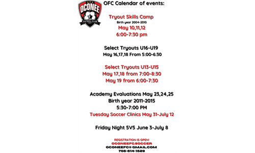 OFC Calendar of EVENTS